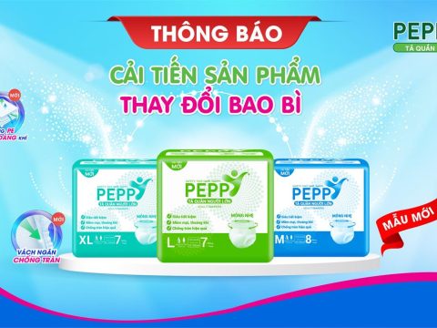 Thông báo cải tiến và thay đổi mẫu bao bì tã quần Peppy